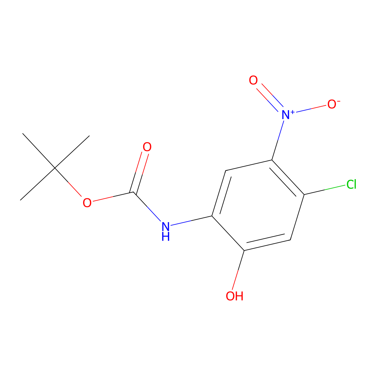 tert-butyl N-(4-chloro-2-hydroxy-5-nitrophenyl)carbamate molecular structure, CAS 2639428-18-3