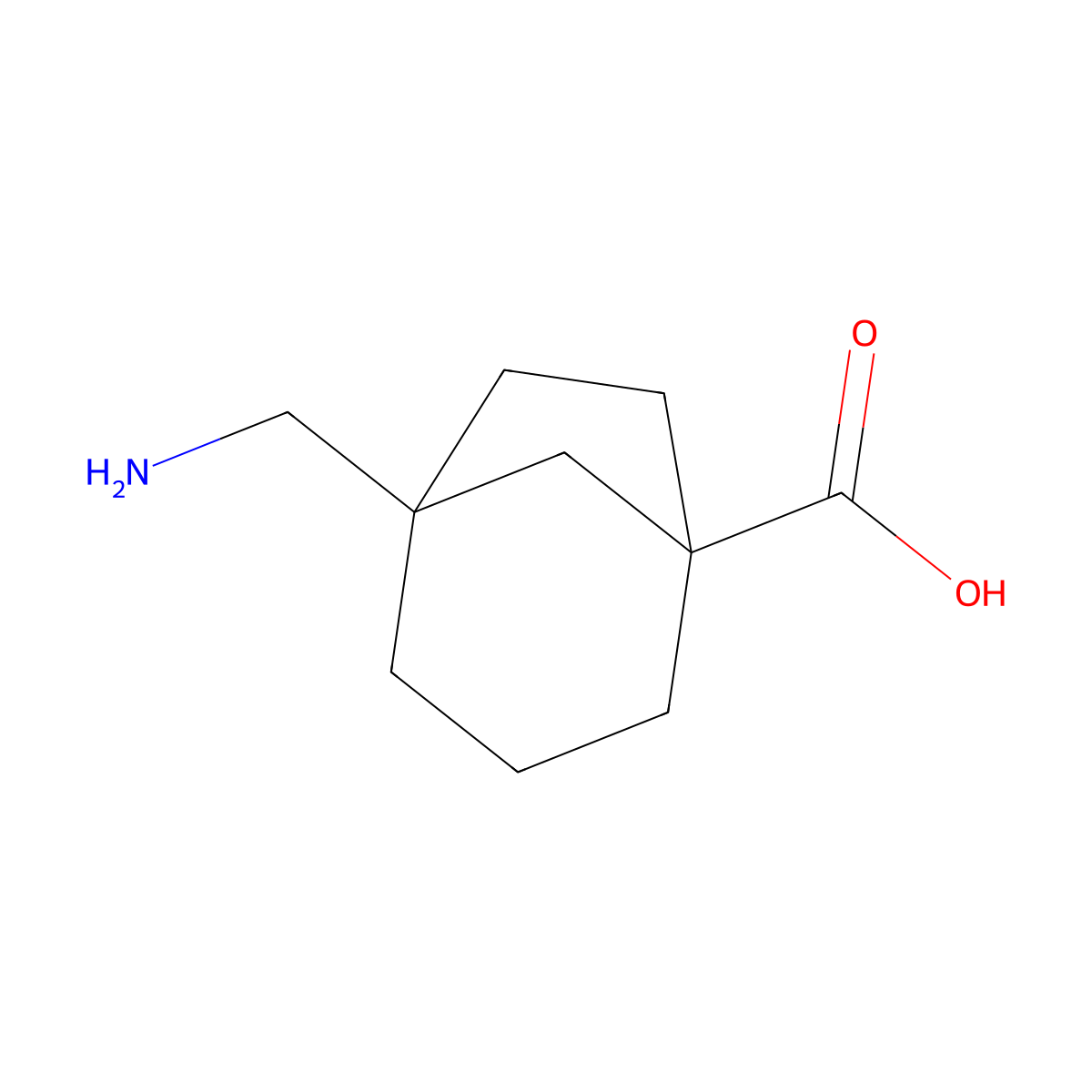 5-(Aminomethyl)bicyclo[3.2.1]octane-1-carboxylic acid molecular structure, CAS 2639428-36-5