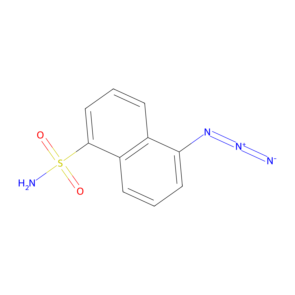 5-Azidonaphthalene-1-sulfonamide molecular structure, CAS 2639429-67-5