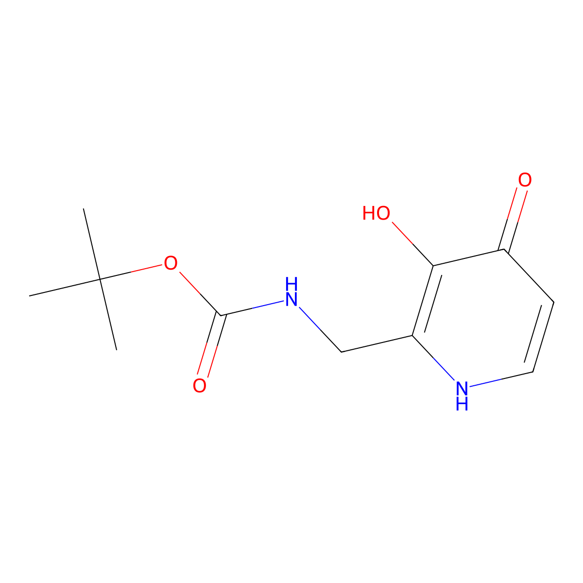 tert-butyl N-[(3,4-dihydroxypyridin-2-yl)methyl]carbamate molecular structure, CAS 2639429-78-8