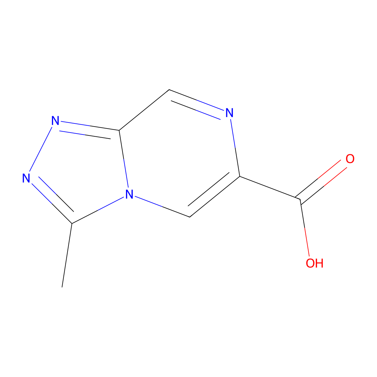 3-Methyl-[1,2,4]triazolo[4,3-a]pyrazine-6-carboxylic acid molecular structure, CAS 2639429-81-3