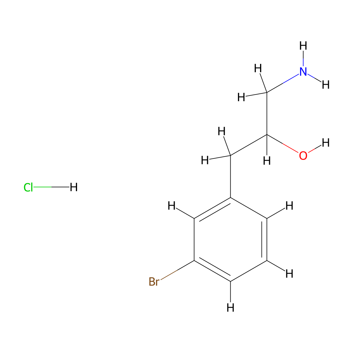 1-Amino-3-(3-bromophenyl)propan-2-ol hydrochloride molecular structure, CAS 2639429-82-4