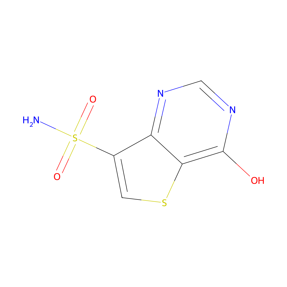 4-Hydroxythieno[3,2-d]pyrimidine-7-sulfonamide molecular structure, CAS 2639430-05-8