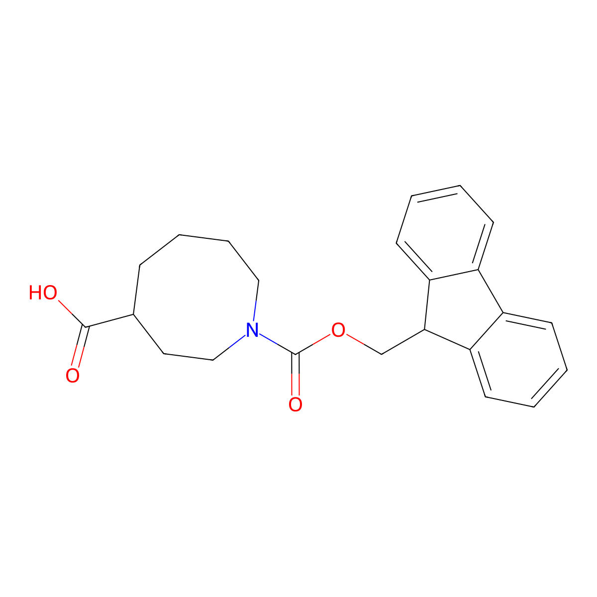 1-{[(9H-fluoren-9-yl)methoxy]carbonyl}azocane-4-carboxylic acid molecular structure, CAS 2639430-16-1
