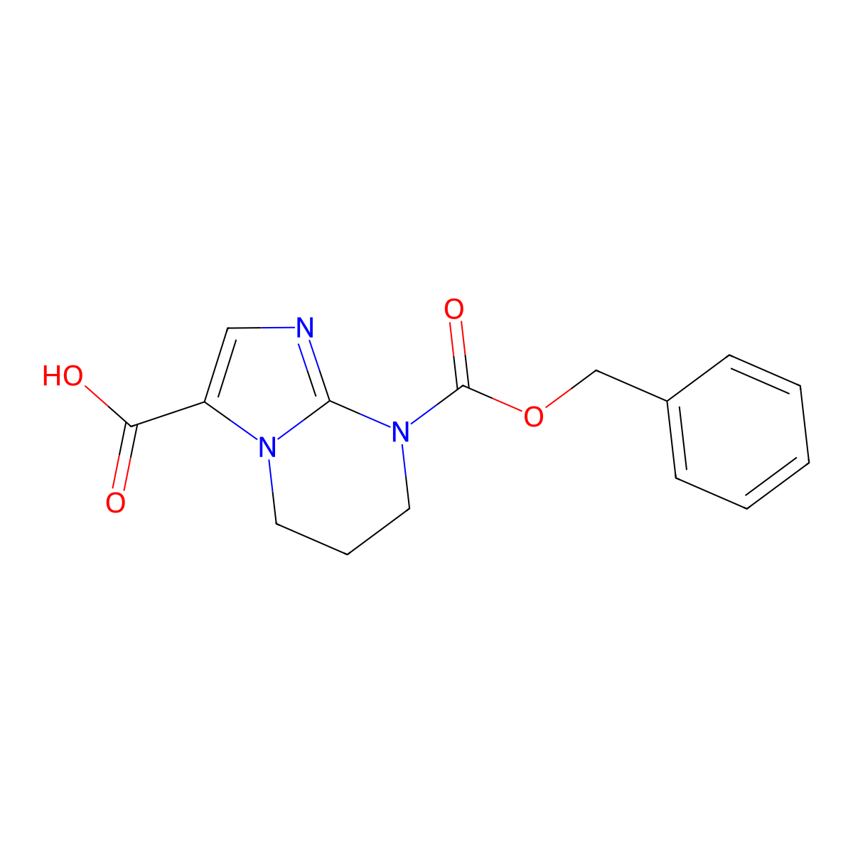 8-[(benzyloxy)carbonyl]-5H,6H,7H,8H-imidazo[1,2-a]pyrimidine-3-carboxylic acid molecular structure, CAS 2639430-19-4