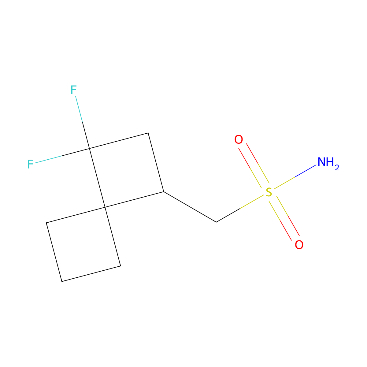 {3,3-Difluorospiro[3.3]heptan-1-yl}methanesulfonamide molecular structure, CAS 2639430-20-7
