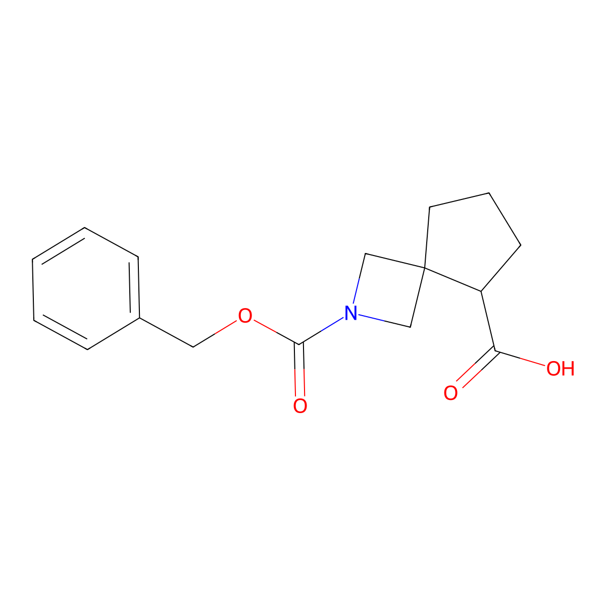 2-[(Benzyloxy)carbonyl]-2-azaspiro[3.4]octane-5-carboxylic acid molecular structure, CAS 2639430-31-0