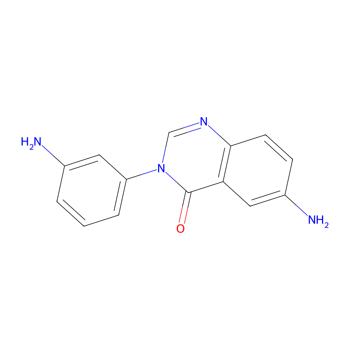 6-Amino-3-(3-aminophenyl)-3,4-dihydroquinazolin-4-one molecular structure, CAS 2639430-62-7