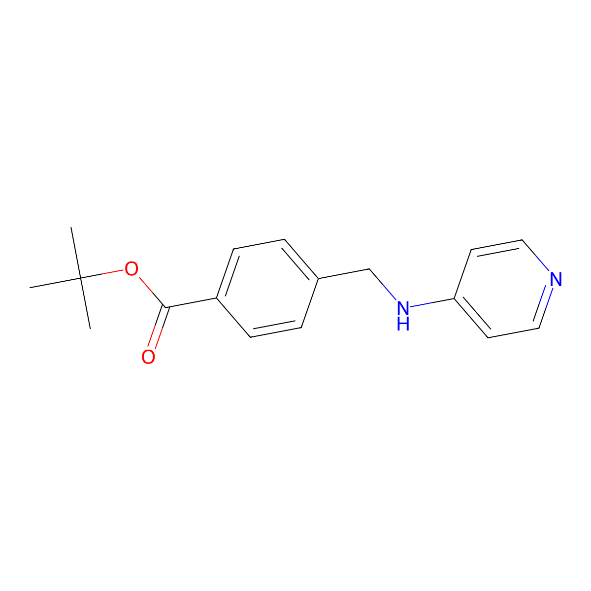 Tert-butyl 4-{[(pyridin-4-yl)amino]methyl}benzoate molecular structure, CAS 2639430-74-1
