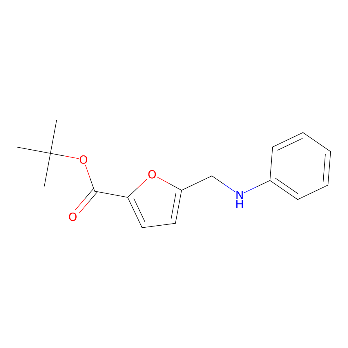 Tert-butyl 5-[(phenylamino)methyl]furan-2-carboxylate molecular structure, CAS 2639430-89-8