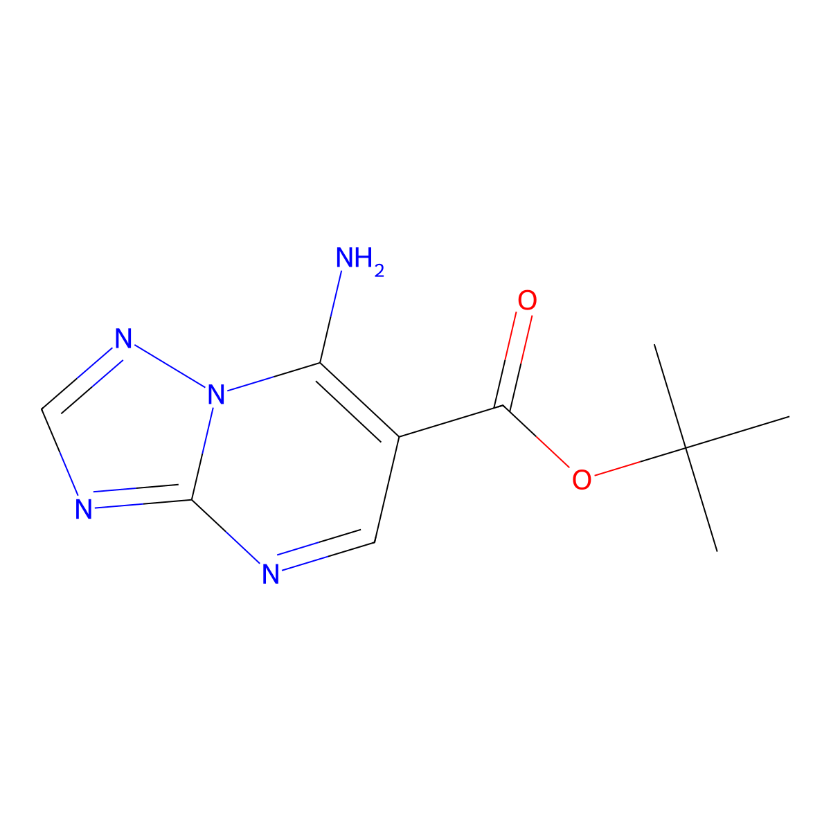Tert-butyl 7-amino-[1,2,4]triazolo[1,5-a]pyrimidine-6-carboxylate molecular structure, CAS 2639431-46-0