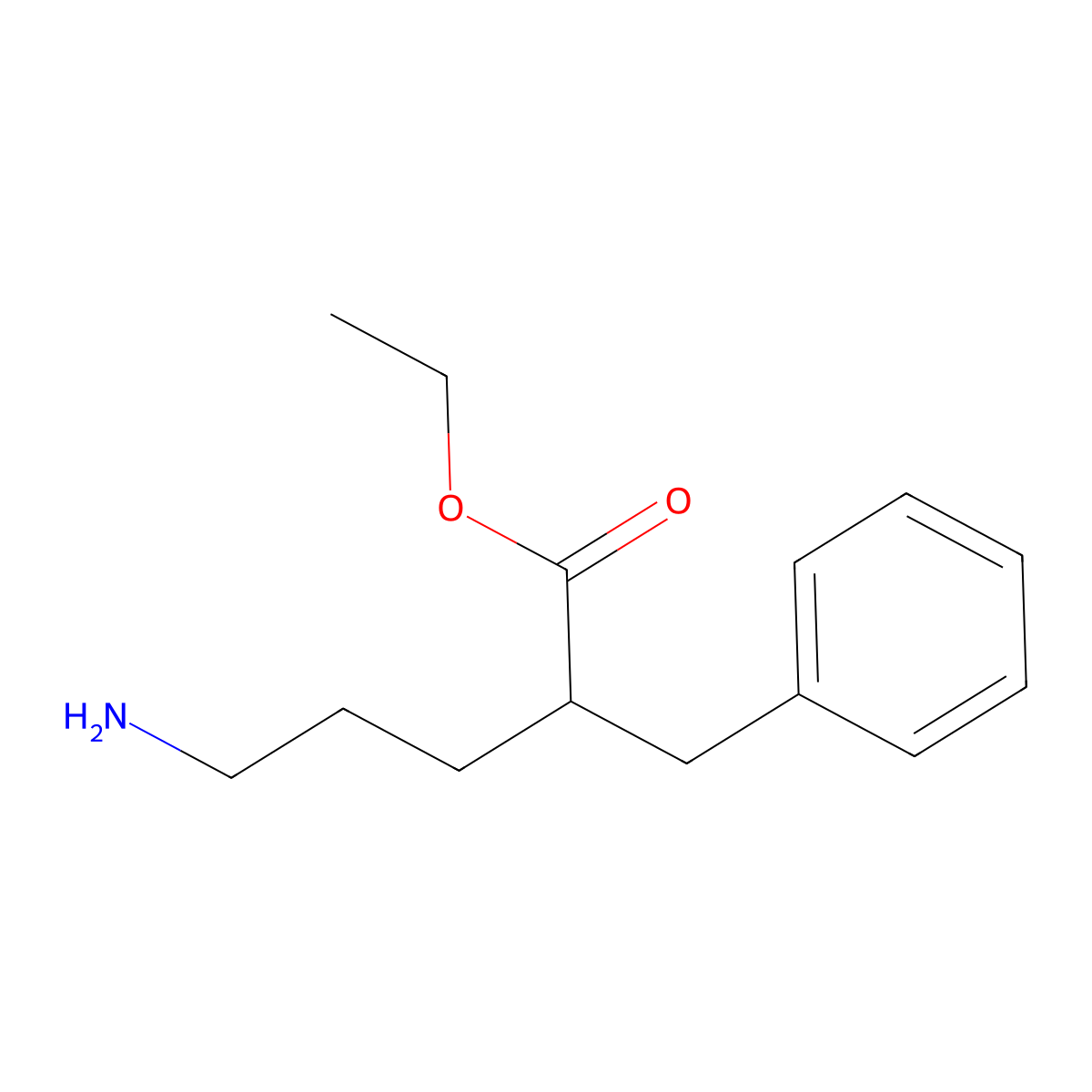 Ethyl 5-amino-2-benzylpentanoate molecular structure, CAS 2639431-72-2