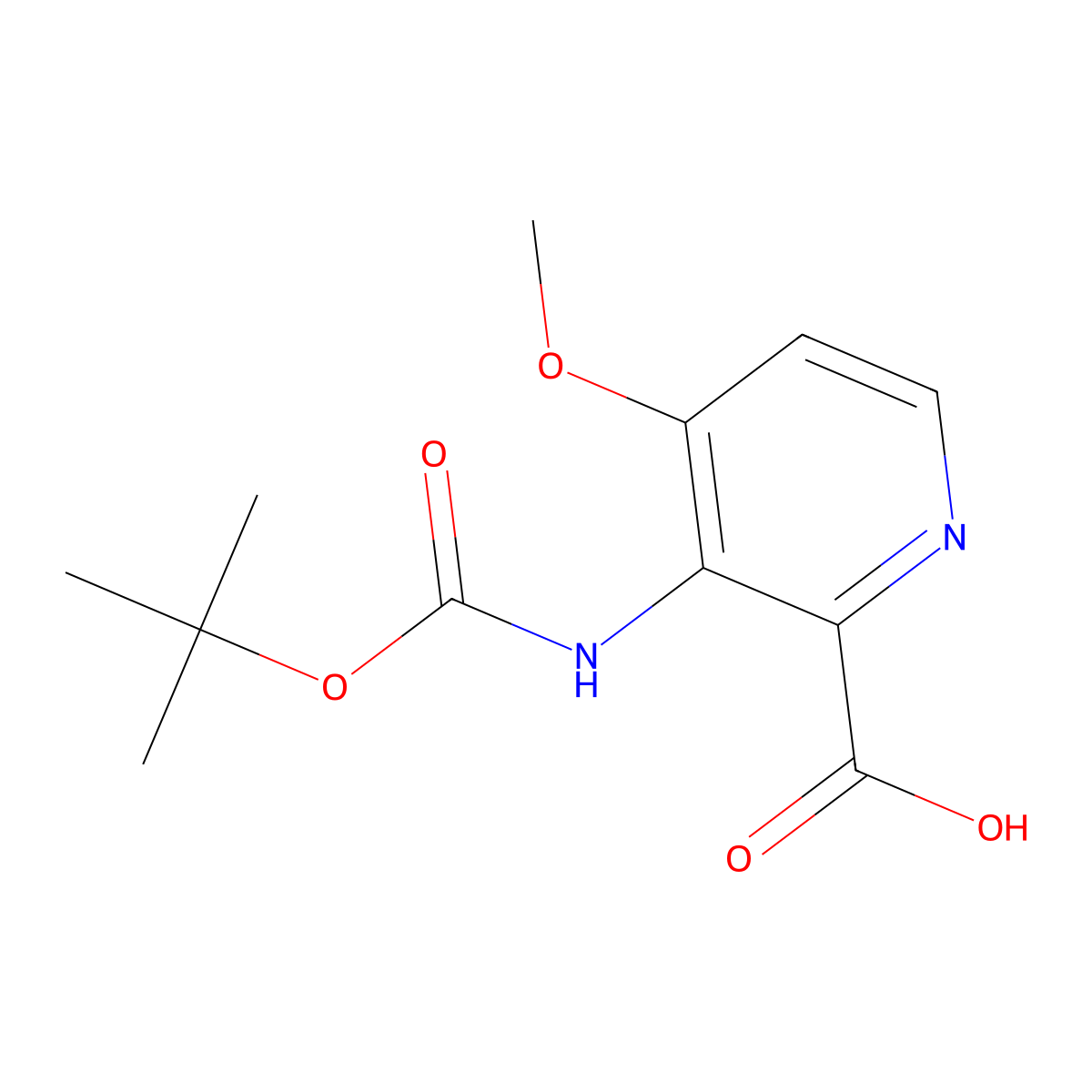 3-{[(Tert-butoxy)carbonyl]amino}-4-methoxypyridine-2-carboxylic acid molecular structure, CAS 2639432-14-5