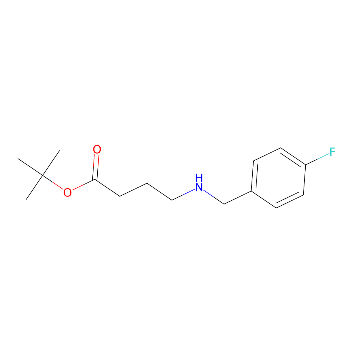 Tert-butyl 4-{[(4-fluorophenyl)methyl]amino}butanoate molecular structure, CAS 2639432-26-9