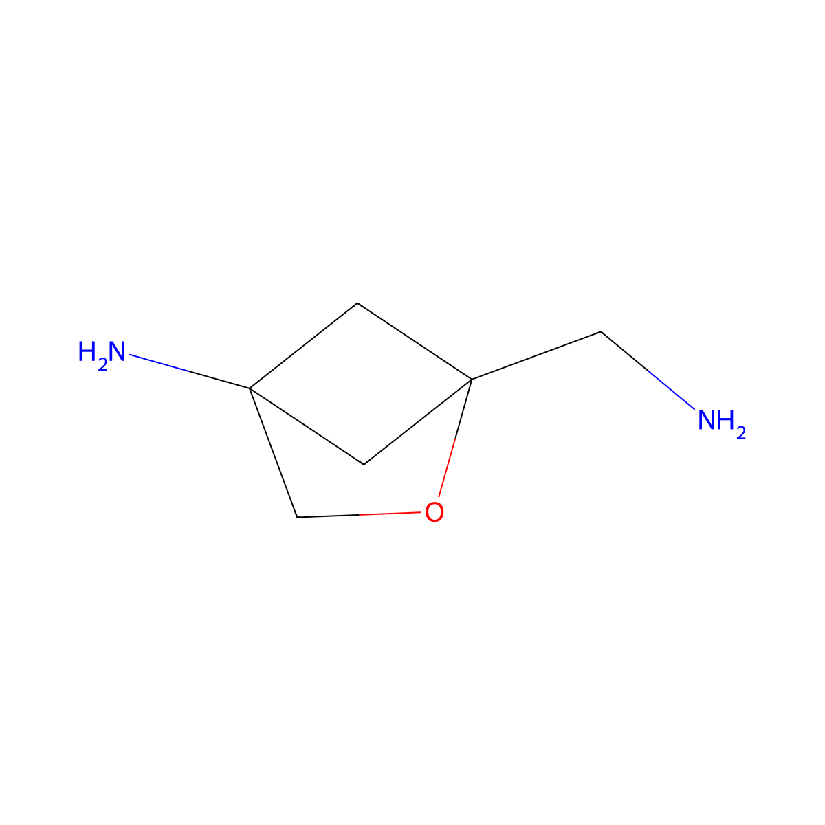 1-(Aminomethyl)-2-oxabicyclo[2.1.1]hexan-4-amine molecular structure, CAS 2639432-34-9