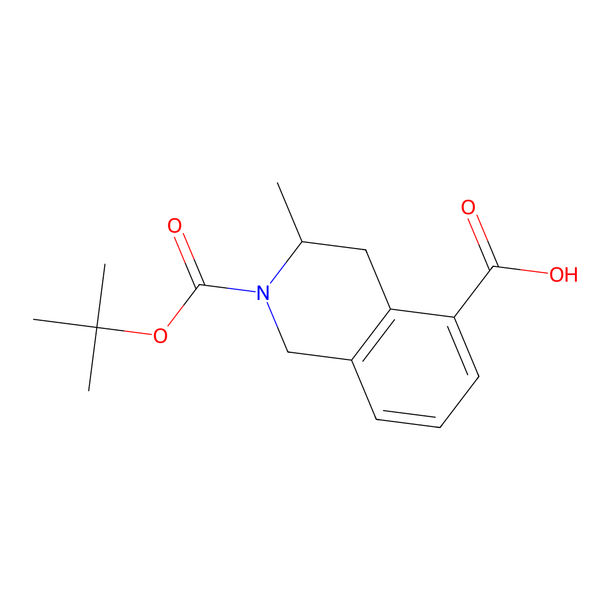 2-[(Tert-butoxy)carbonyl]-3-methyl-1,2,3,4-tetrahydroisoquinoline-5-carboxylic acid molecular structure, CAS 2639432-59-8