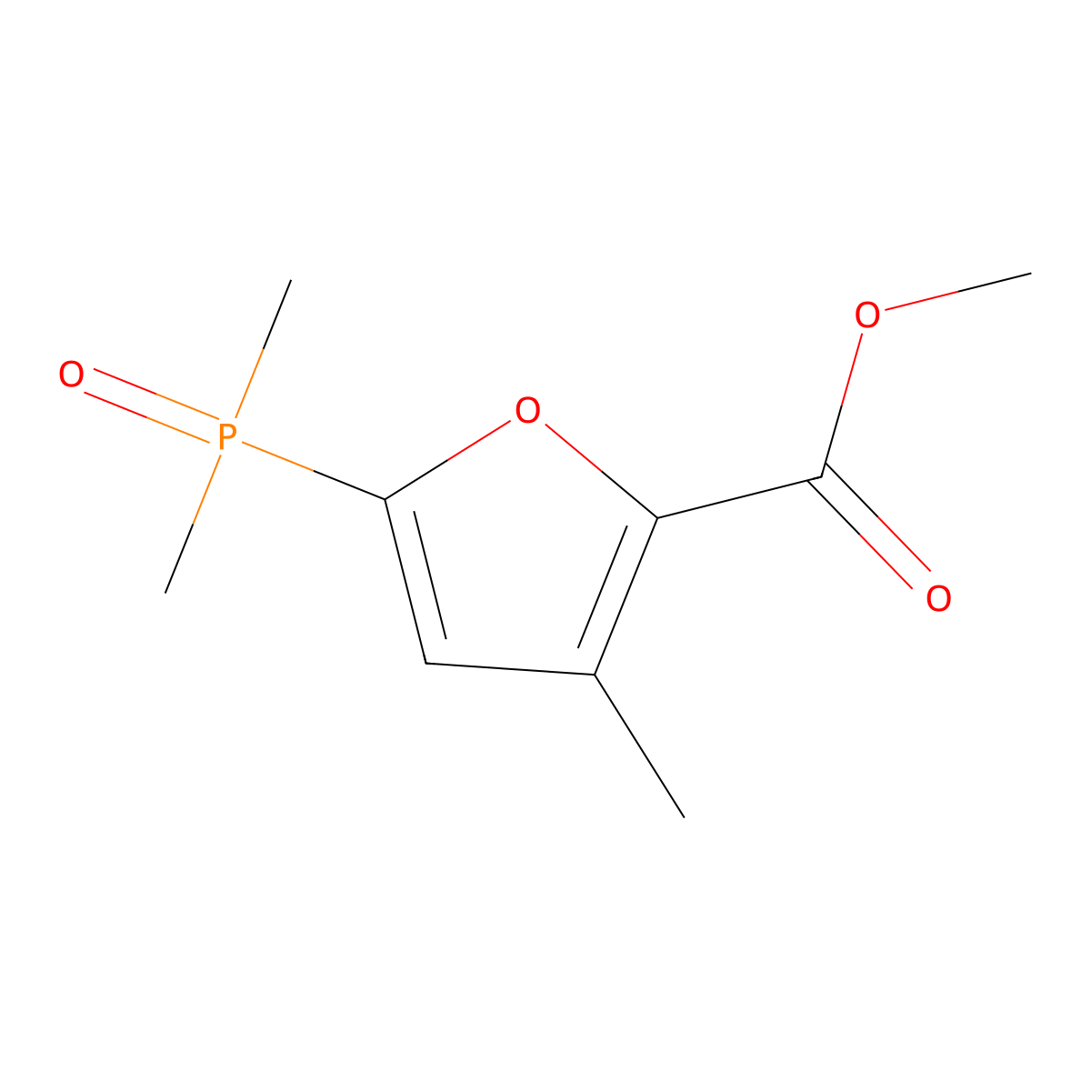 Methyl 5-(dimethylphosphoryl)-3-methylfuran-2-carboxylate molecular structure, CAS 2639433-54-6