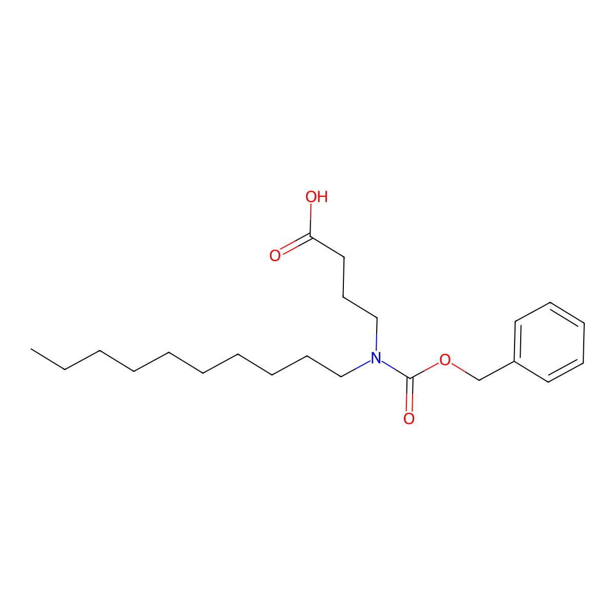 4-{[(Benzyloxy)carbonyl](decyl)amino}butanoic acid molecular structure, CAS 2639433-77-3