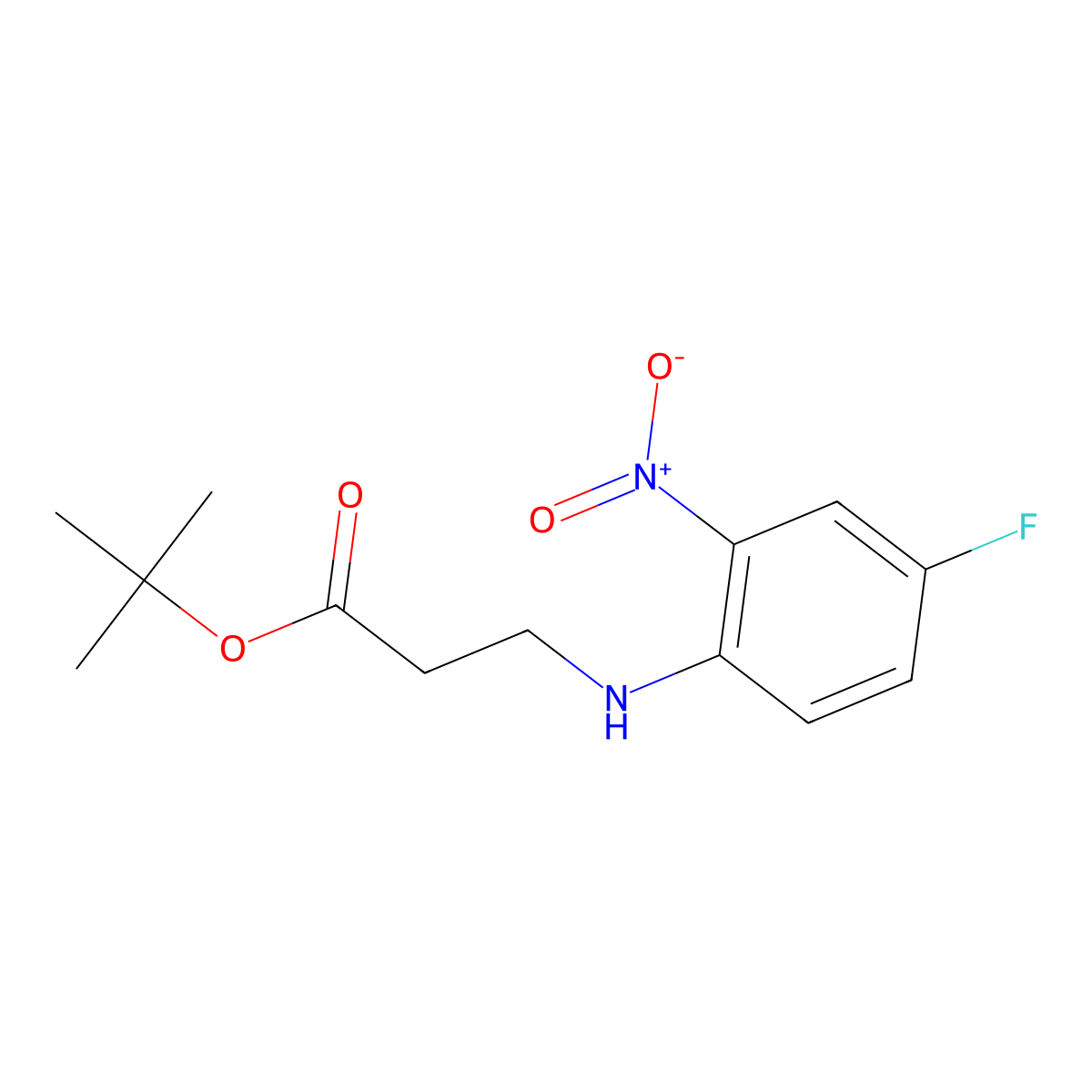 Tert-butyl 3-[(4-fluoro-2-nitrophenyl)amino]propanoate molecular structure, CAS 2639433-90-0