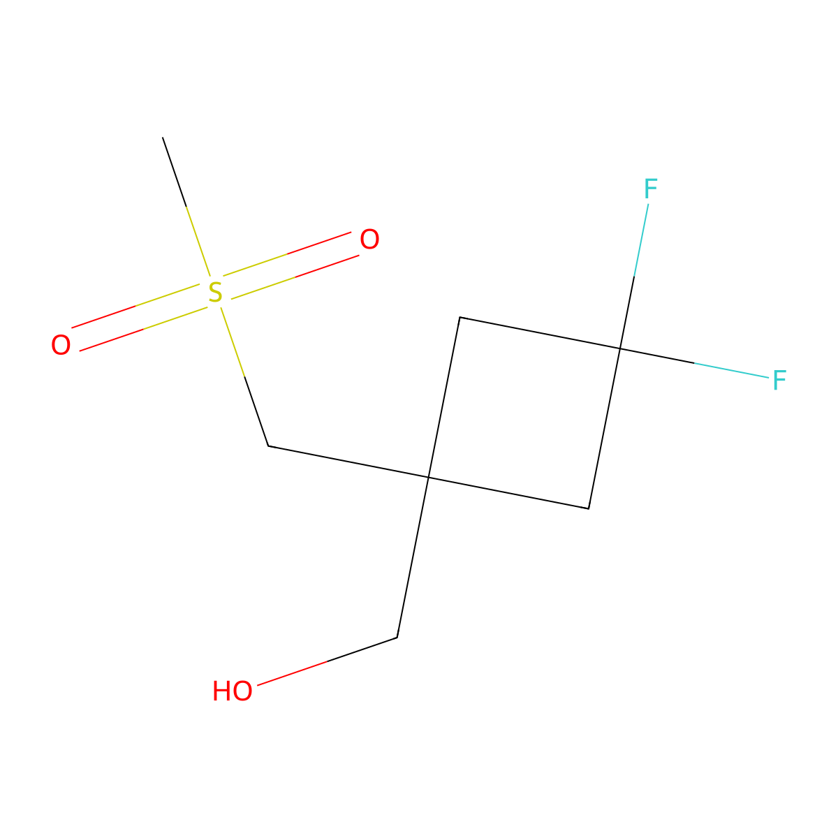 [3,3-Difluoro-1-(methanesulfonylmethyl)cyclobutyl]methanol molecular structure, CAS 2639434-18-5