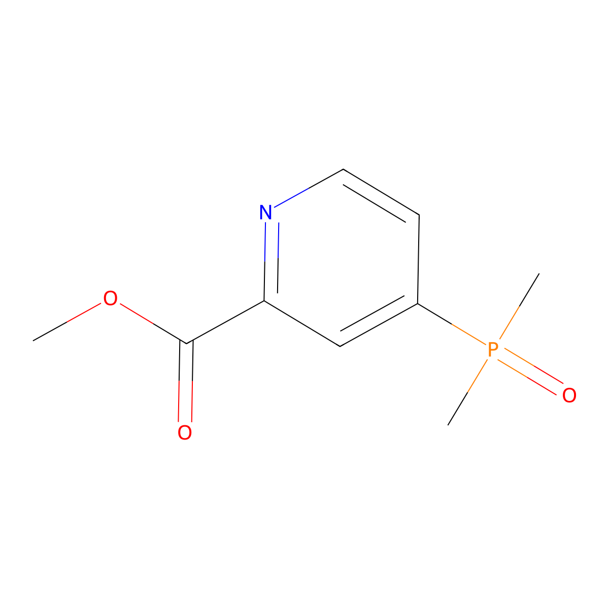 Methyl 4-(dimethylphosphoryl)pyridine-2-carboxylate molecular structure, CAS 2639436-57-8
