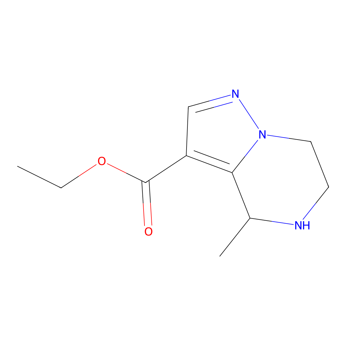 ethyl 4-methyl-4H,5H,6H,7H-pyrazolo[1,5-a]pyrazine-3-carboxylate molecular structure, CAS 2639436-67-0