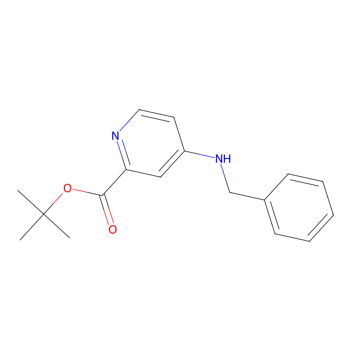 Tert-butyl 4-(benzylamino)pyridine-2-carboxylate molecular structure, CAS 2639436-86-3