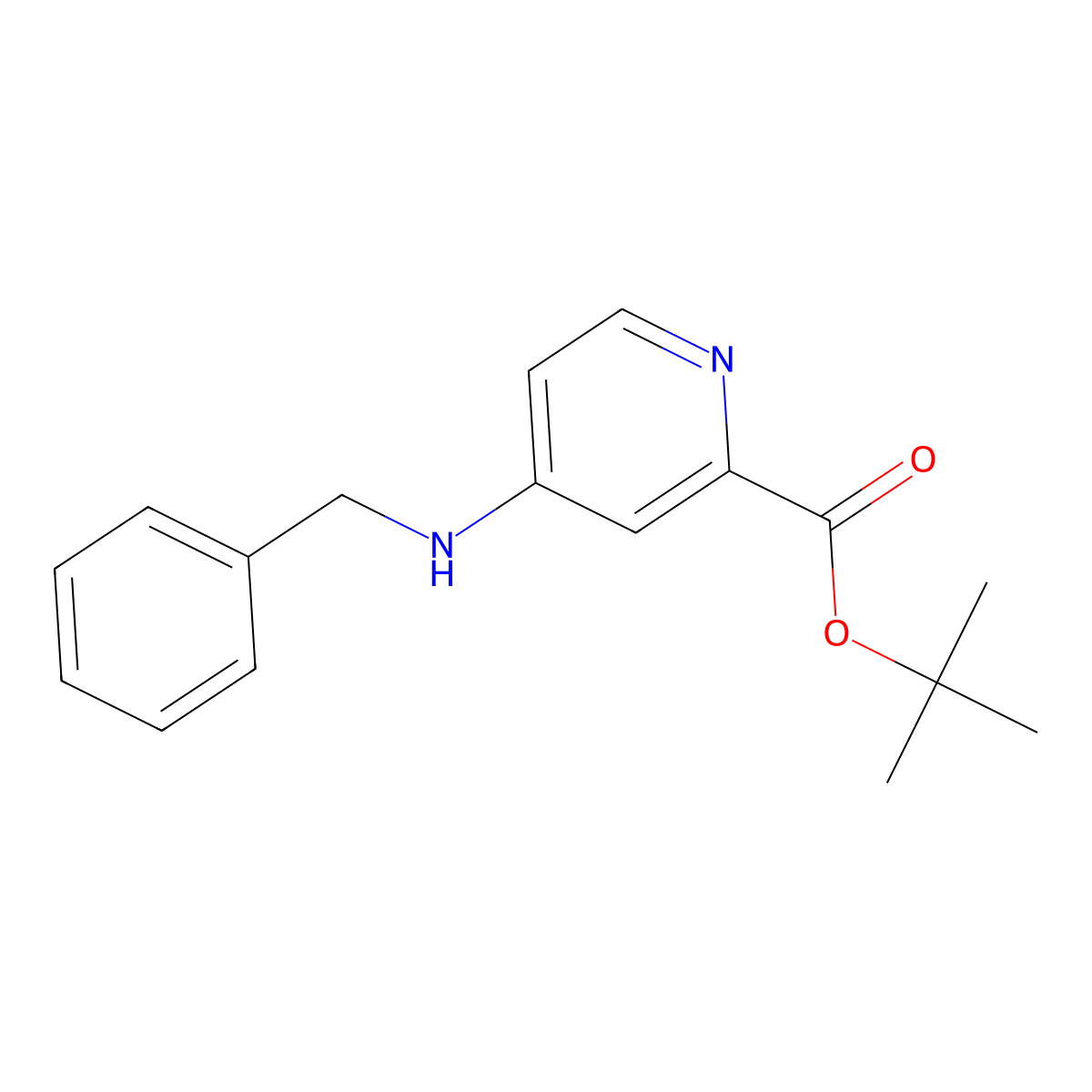 Tert-butyl 4-(benzylamino)pyridine-2-carboxylate molecular structure, CAS 2639436-86-3