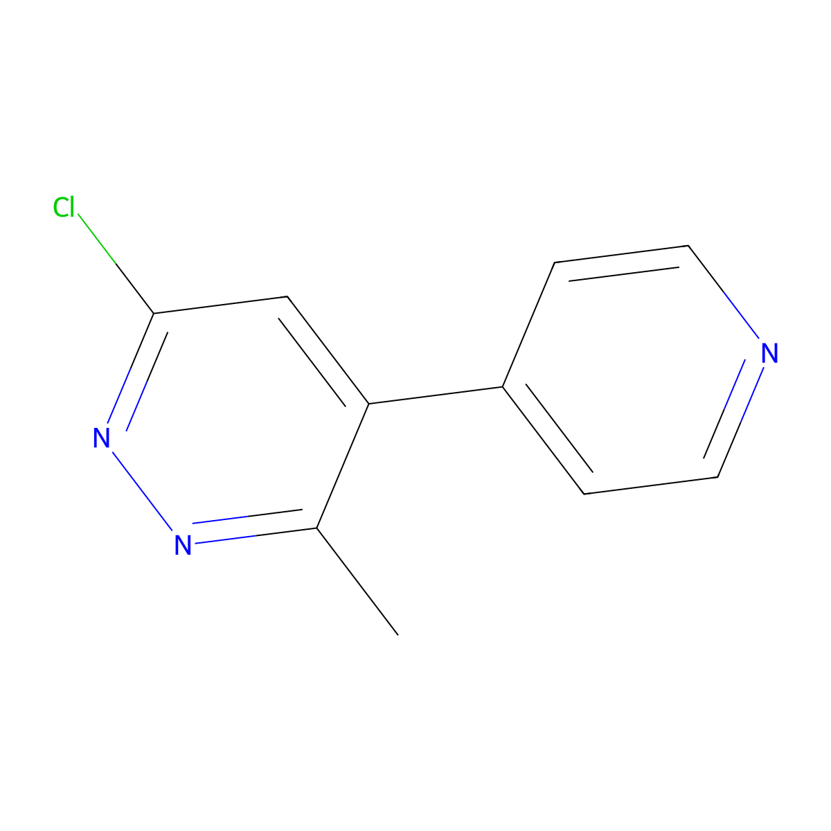 6-Chloro-3-methyl-4-(pyridin-4-yl)pyridazine molecular structure, CAS 2639437-14-0