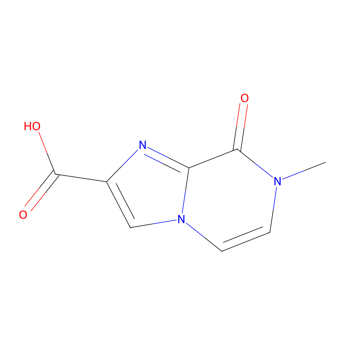 7-methyl-8-oxo-7H,8H-imidazo[1,2-a]pyrazine-2-carboxylic acid molecular structure, CAS 2639437-61-7