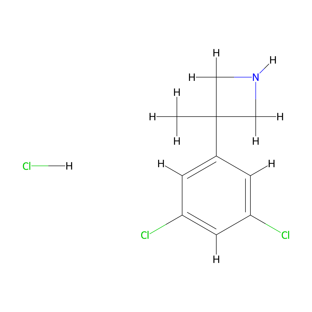 3-(3,5-Dichlorophenyl)-3-methylazetidine hydrochloride molecular structure, CAS 2639437-90-2