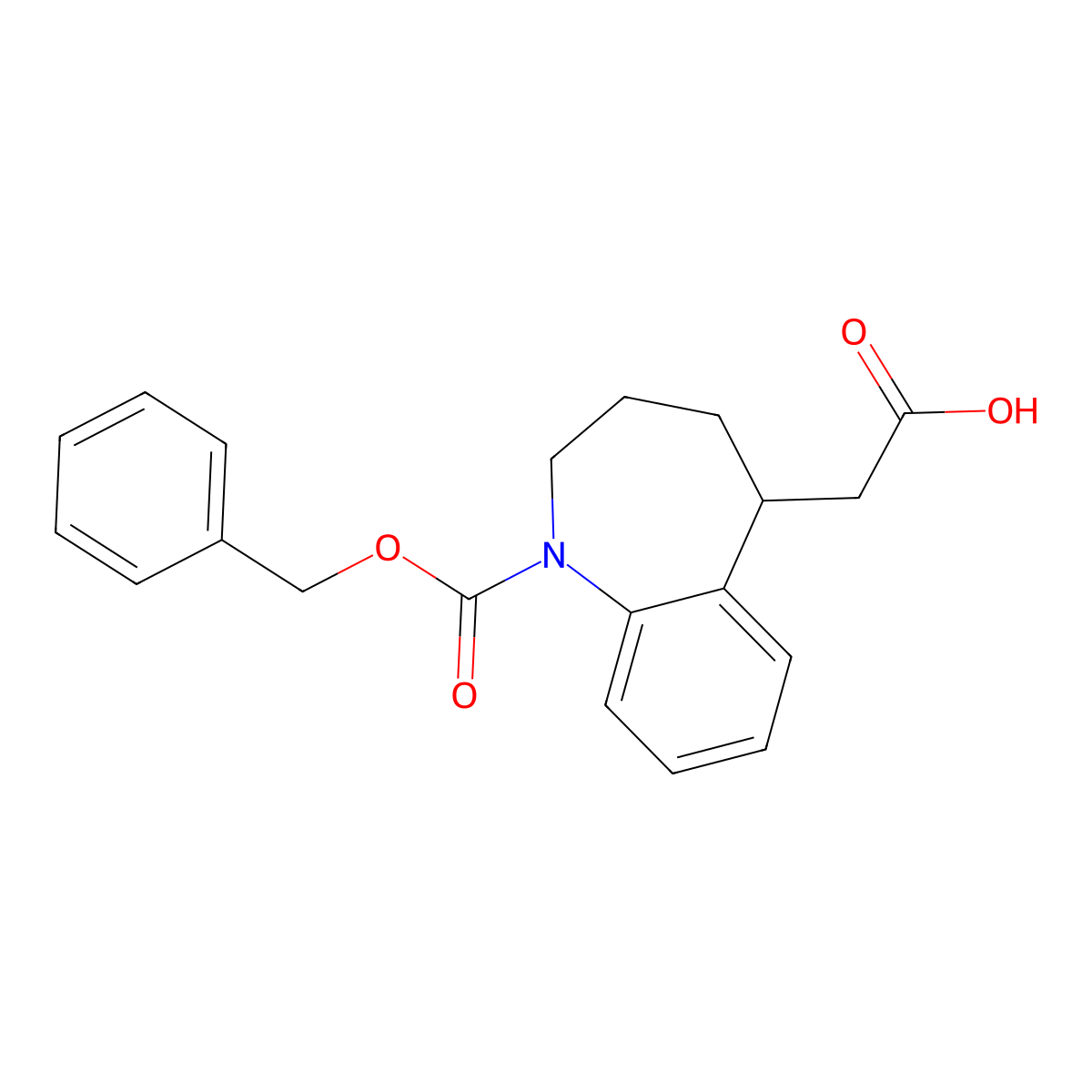 2-{1-[(benzyloxy)carbonyl]-2,3,4,5-tetrahydro-1H-1-benzazepin-5-yl}acetic acid molecular structure, CAS 2639437-94-6