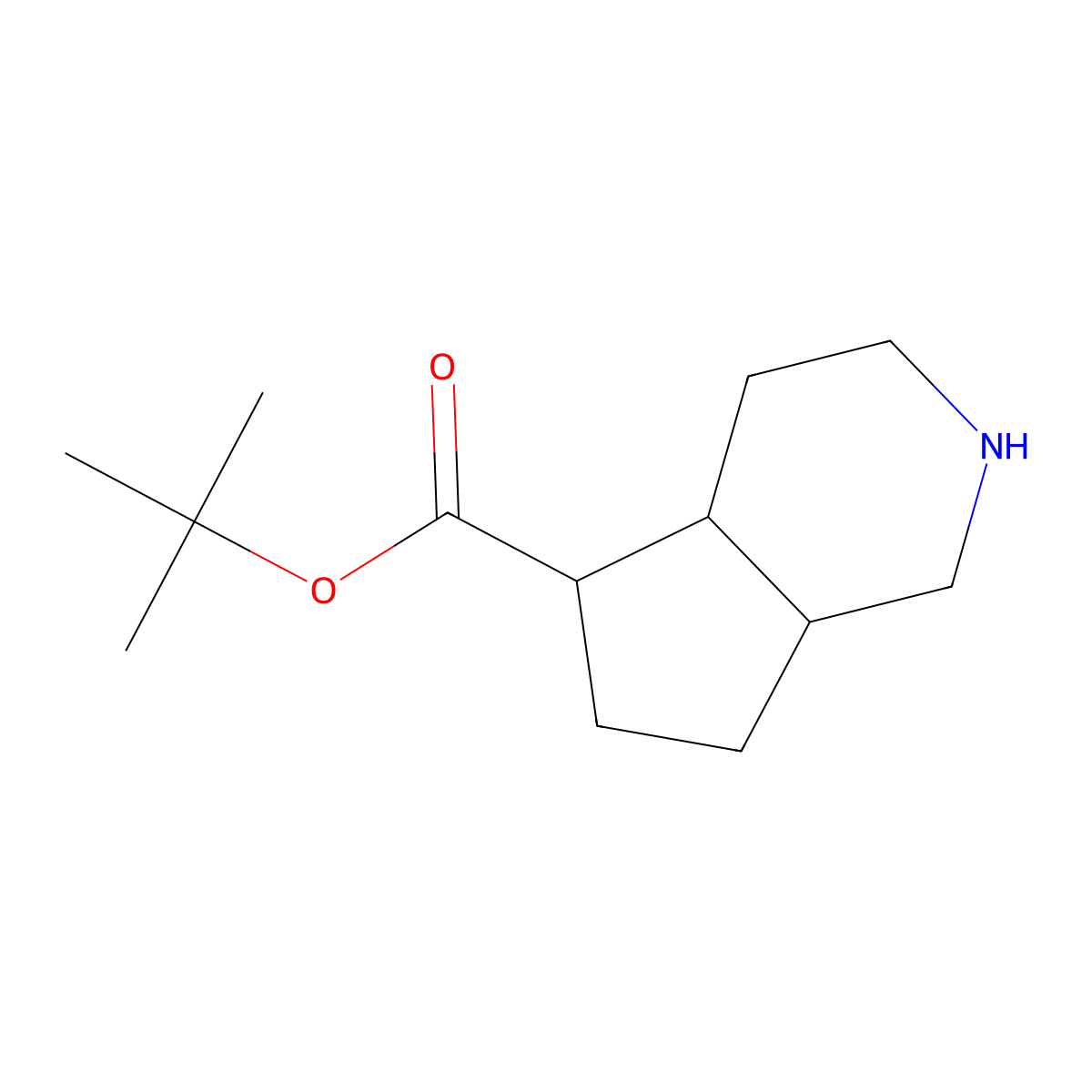 tert-butyl octahydro-1H-cyclopenta[c]pyridine-5-carboxylate molecular structure, CAS 2639438-03-0