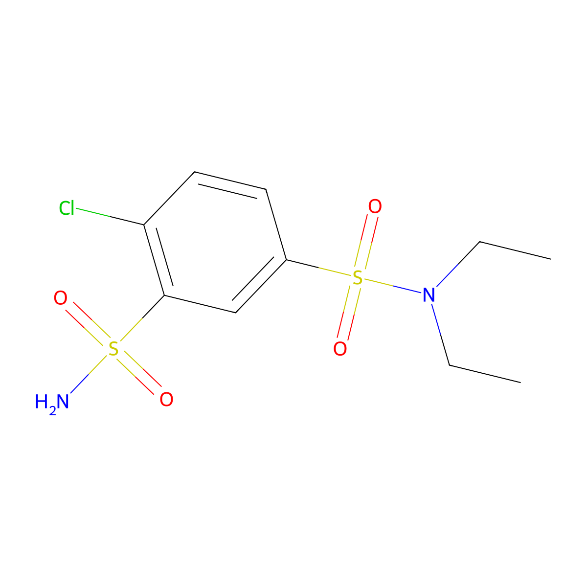 4-chloro-N1,N1-diethylbenzene-1,3-disulfonamide molecular structure, CAS 2639438-09-6