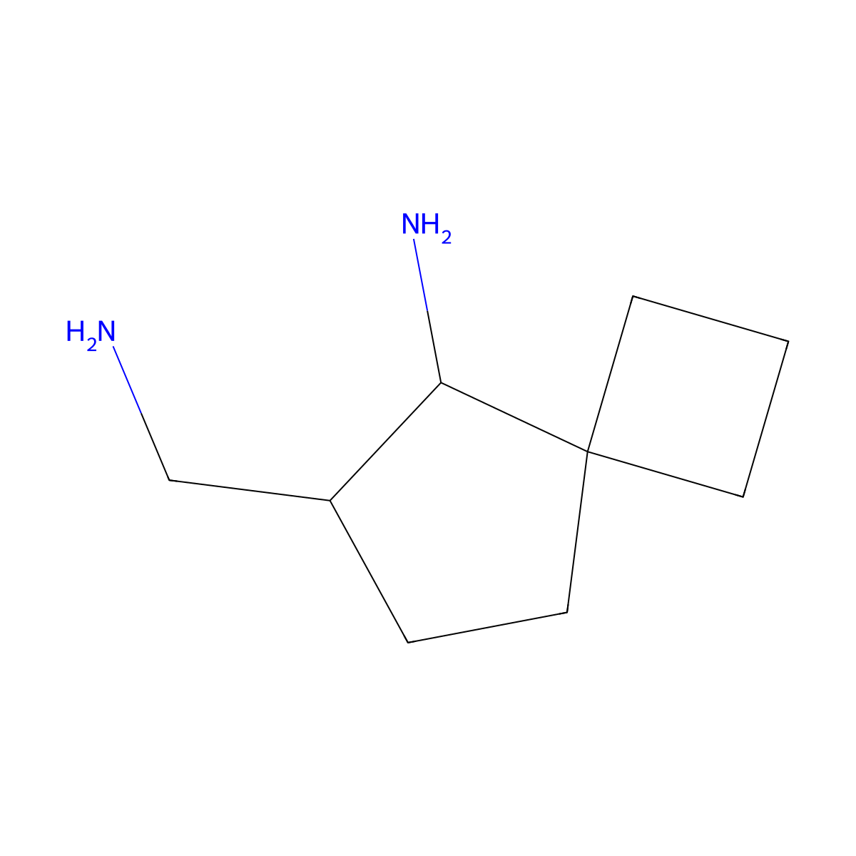 6-(Aminomethyl)spiro[3.4]octan-5-amine molecular structure, CAS 2639439-33-9