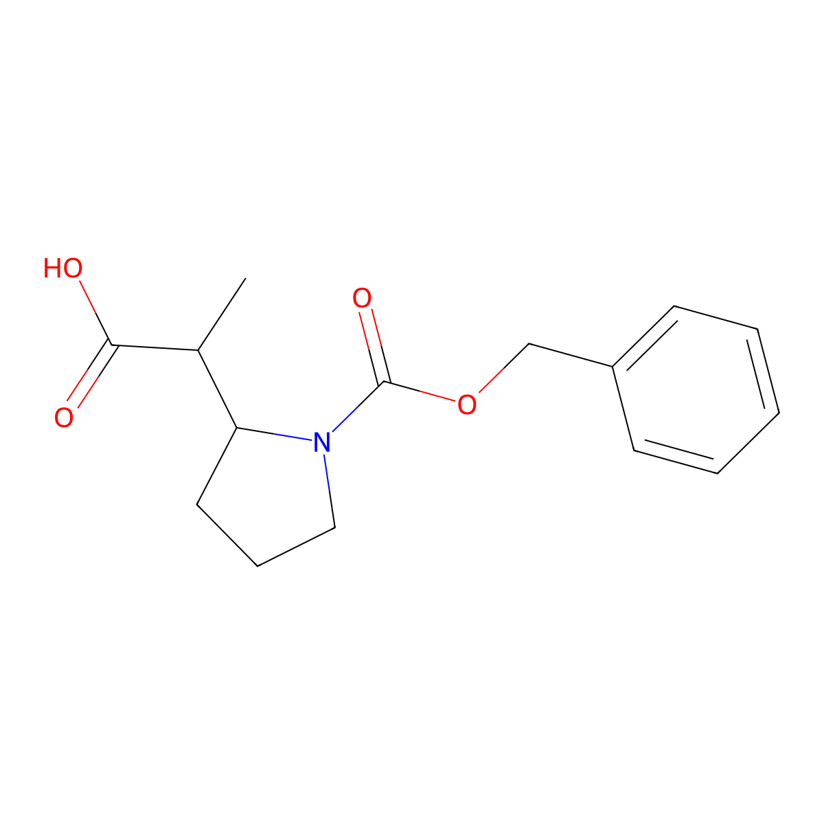 2-{1-[(Benzyloxy)carbonyl]pyrrolidin-2-yl}propanoic acid molecular structure, CAS 2639439-34-0
