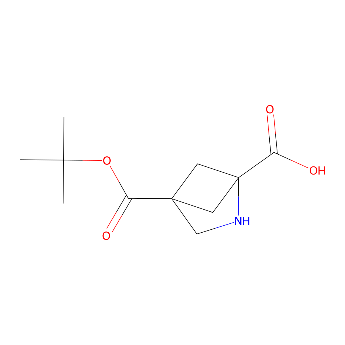 4-[(Tert-butoxy)carbonyl]-2-azabicyclo[2.1.1]hexane-1-carboxylic acid molecular structure, CAS 2639439-47-5