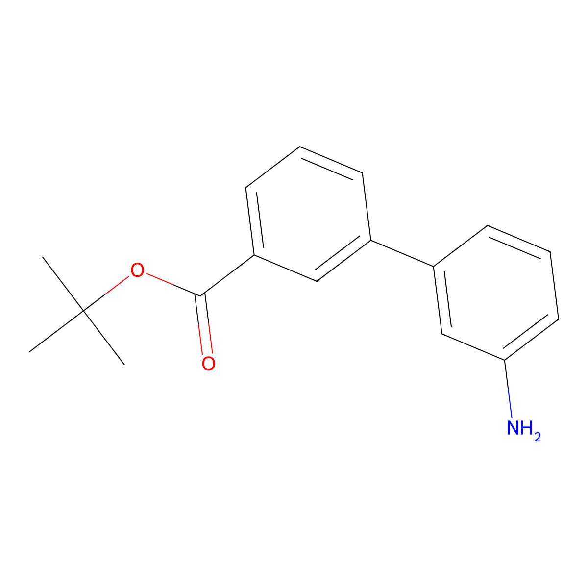 Tert-butyl 3'-amino-[1,1'-biphenyl]-3-carboxylate molecular structure, CAS 2639439-51-1