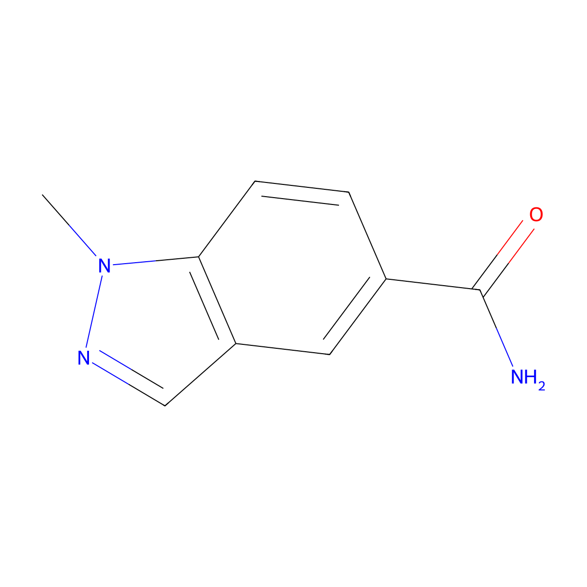 1-methyl-1H-indazole-5-carboxamide molecular structure, CAS 2639439-85-1