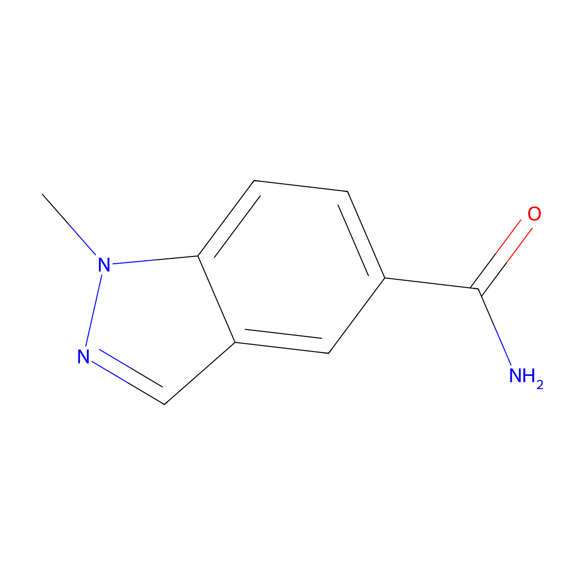 1-methyl-1H-indazole-5-carboxamide molecular structure, CAS 2639439-85-1