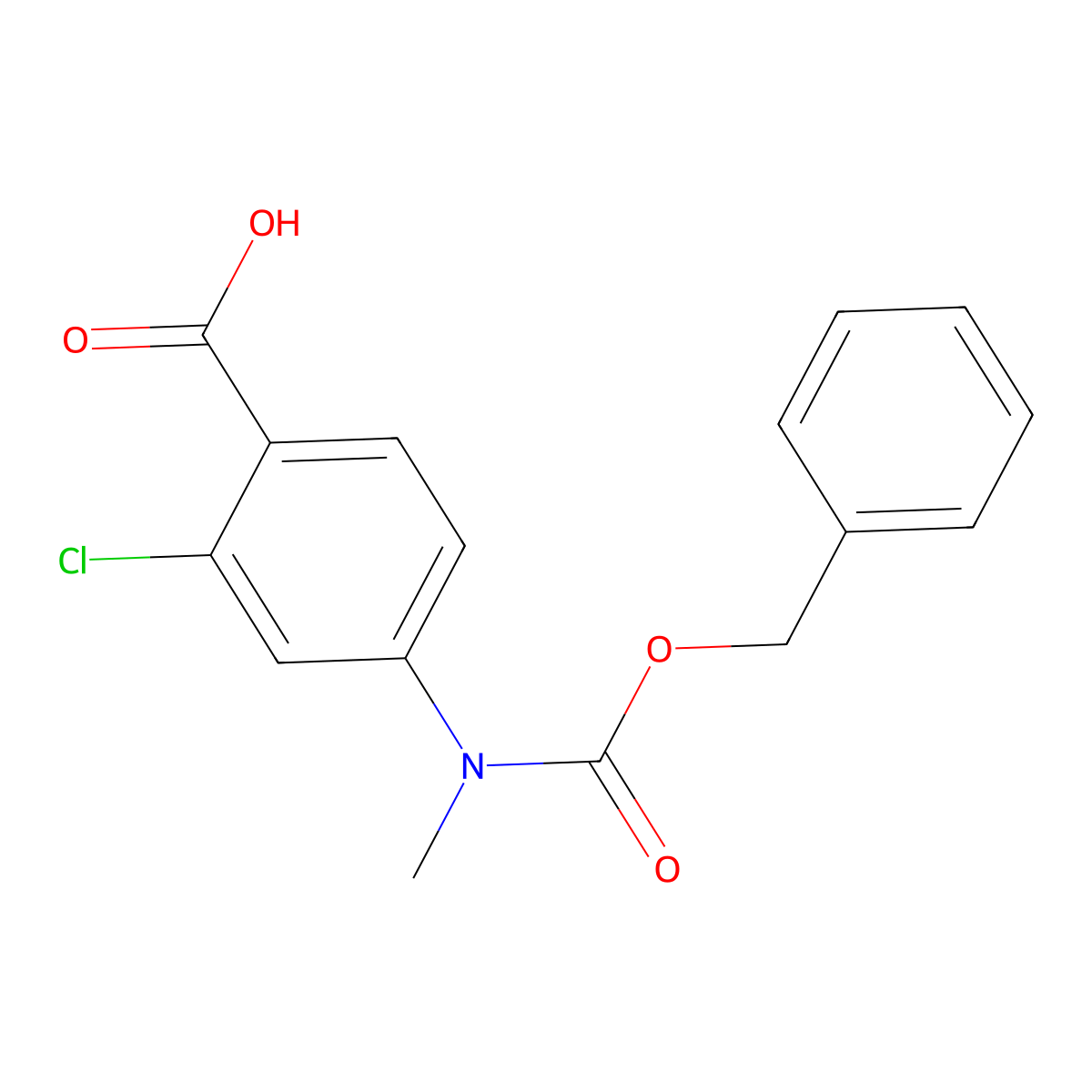 4-{[(Benzyloxy)carbonyl](methyl)amino}-2-chlorobenzoic acid molecular structure, CAS 2639439-94-2
