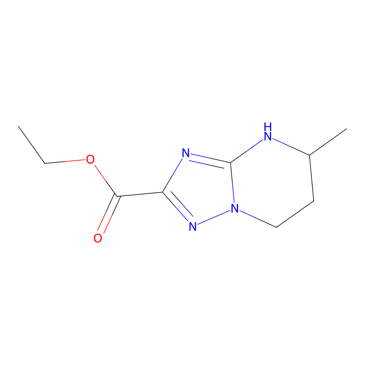 ethyl 5-methyl-4H,5H,6H,7H-[1,2,4]triazolo[1,5-a]pyrimidine-2-carboxylate molecular structure, CAS 2639440-15-4