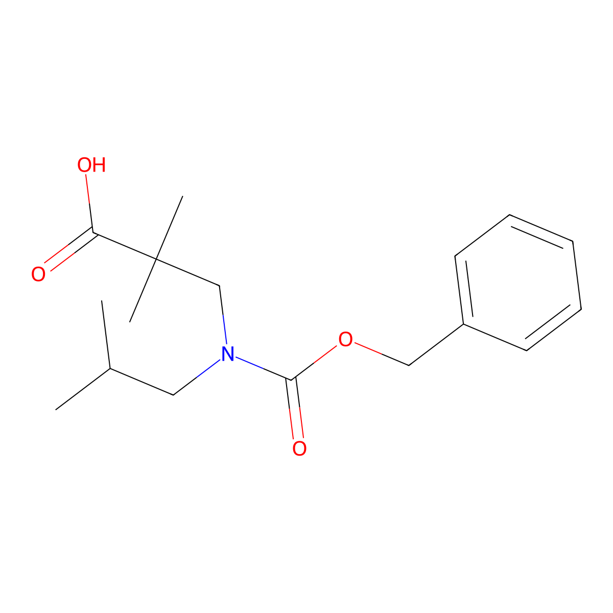 3-{[(Benzyloxy)carbonyl](2-methylpropyl)amino}-2,2-dimethylpropanoic acid molecular structure, CAS 2639440-31-4