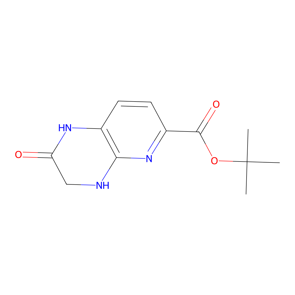 tert-butyl 2-oxo-1H,2H,3H,4H-pyrido[2,3-b]pyrazine-6-carboxylate molecular structure, CAS 2639440-54-1