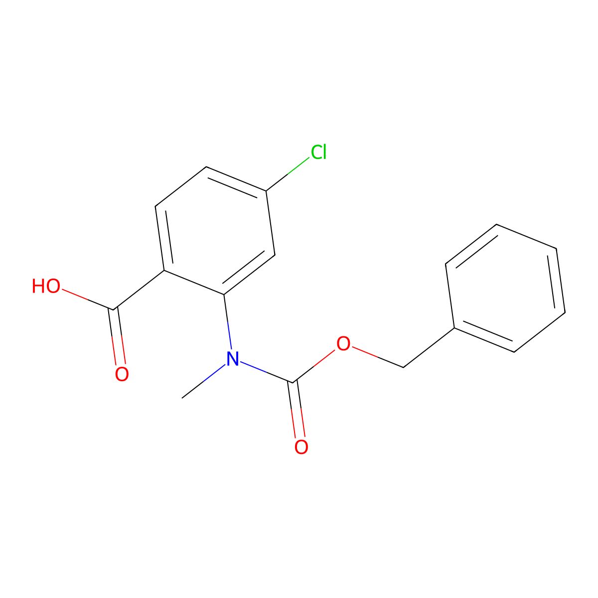 2-{[(Benzyloxy)carbonyl](methyl)amino}-4-chlorobenzoic acid molecular structure, CAS 2639440-74-5
