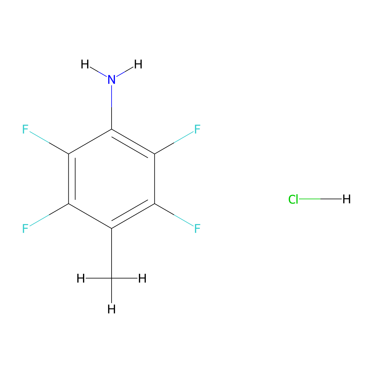 2,3,5,6-Tetrafluoro-4-methylaniline hydrochloride molecular structure, CAS 2639440-83-6