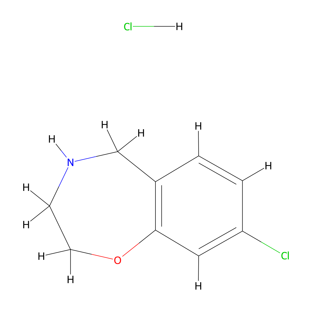 8-Chloro-2,3,4,5-tetrahydro-1,4-benzoxazepine hydrochloride molecular structure, CAS 2639441-01-1