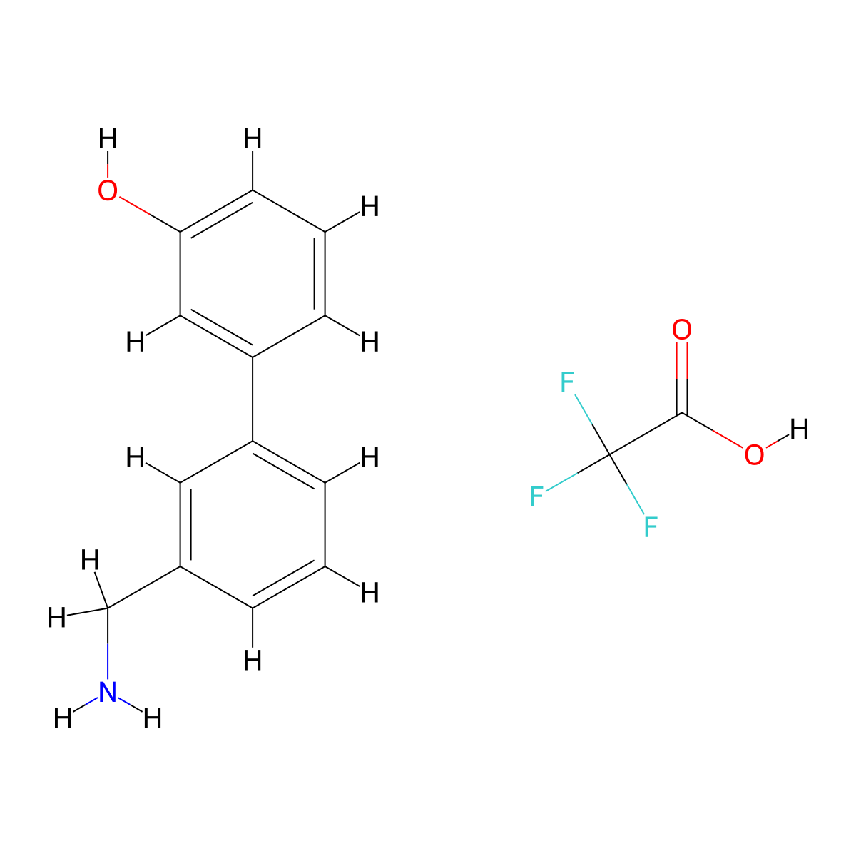 3'-(Aminomethyl)-[1,1'-biphenyl]-3-ol; trifluoroacetic acid molecular structure, CAS 2639441-47-5