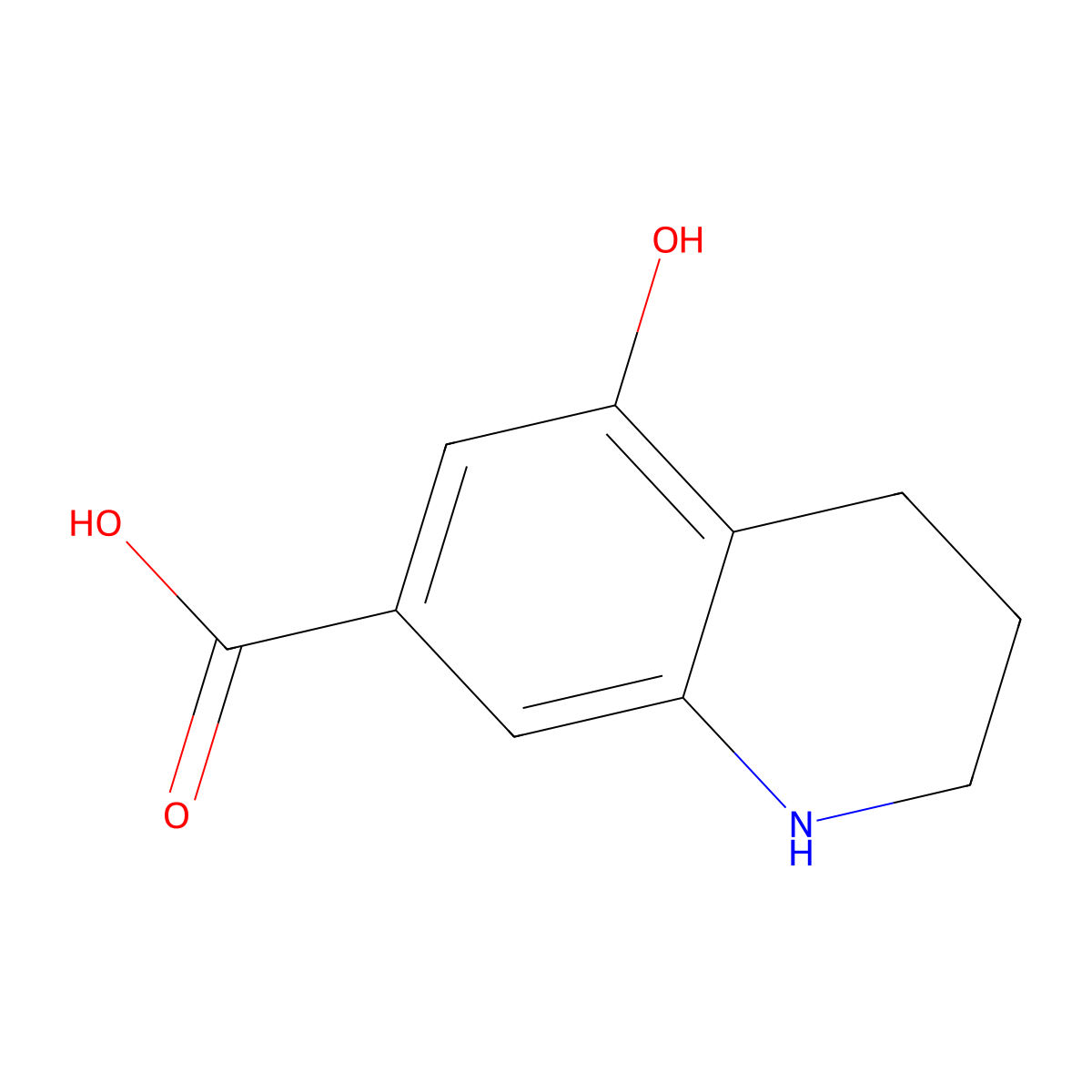 5-Hydroxy-1,2,3,4-tetrahydroquinoline-7-carboxylic acid molecular structure, CAS 2639441-54-4