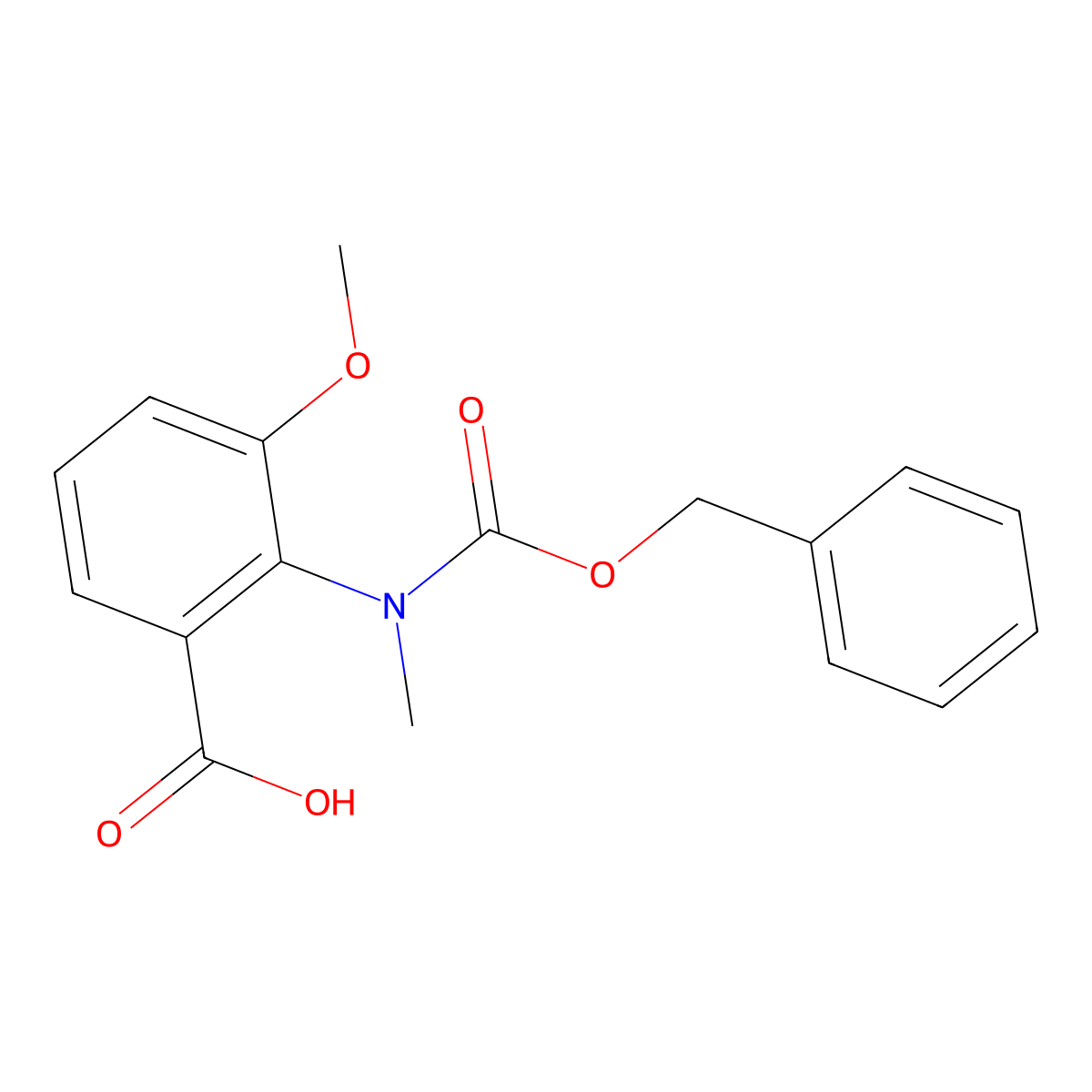 2-{[(Benzyloxy)carbonyl](methyl)amino}-3-methoxybenzoic acid molecular structure, CAS 2639441-68-0